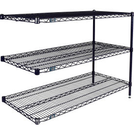 Nexel® 3 Shelf Nexelon® Blue Wire Shelving Unit Add On 60