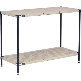 Nexel® Nexelite® 2 Shelf Vented Plastic Mat Shelving Unit Starter 30