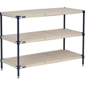 Nexel® Nexelite® 3 Shelf Vented Plastic Mat Shelving Unit Starter 72