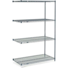 Nexel® 4 Shelf Nexelon® Blue Wire Shelving Unit Add On 30