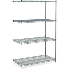 Nexel® 4 Shelf Nexelon® Blue Wire Shelving Unit Add On 48
