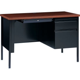 Interion® Steel Desk Single Right Pedestal 3 Drawers 45