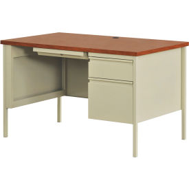 Interion® Steel Desk Single Right Pedestal 3 Drawers 48