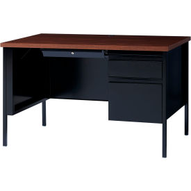Interion® Steel Desk Single Right Pedestal 3 Drawers 48