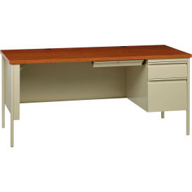 Interion® Steel Desk Single Right Pedestal 3 Drawers 66