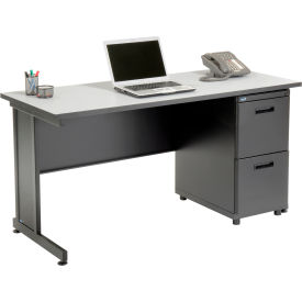Interion® Office Desk with 2 Drawers - 60