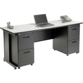 Interion® Office Desk with 4 Drawers 72