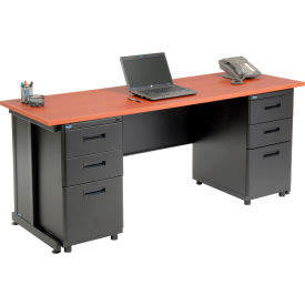 Interion® Office Desk with 6 drawers - 72