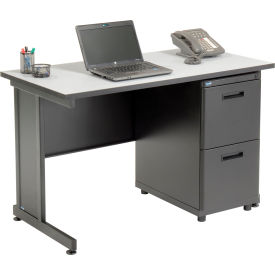 Interion® Office Desk with 2 Drawers - 48