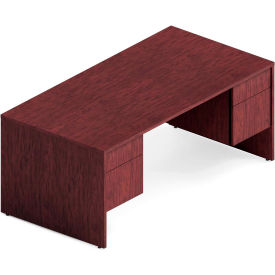Global™ Wood Desk with Double Pedestal - 72