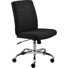 Interion® Office Chair With Mid Back Fabric Black 618BK695