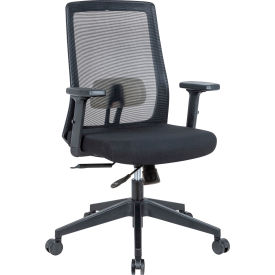 Interion® Mesh Task Chair with Seat Slider Fabric Black 935BK695