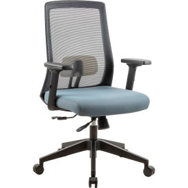 Interion® Mesh Task Chair with Seat Slider Fabric Ocean Blue 935BL695