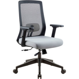 Interion® Mesh Task Chair with Seat Slider Fabric Gray 935GY695