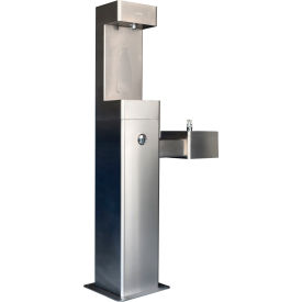 GoVets™ Outdoor Drinking Fountain & Bottle Filling Station w/ Filter Stainless 216F761