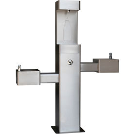 GoVets™ Outdoor Bottle Filling Station & Bi-Level Fountain w/ Filter Stainless 220F761