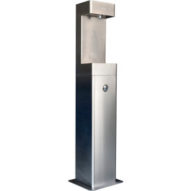 GoVets™ Outdoor Pedestal Bottle Filling Station Stainless Steel 222761