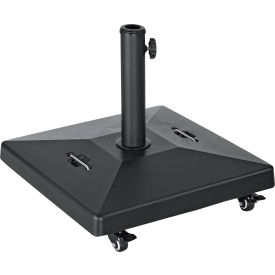 GoVets™ Concrete Umbrella Base with Wheels 80 lb. Black 500696