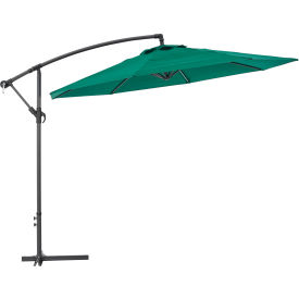 GoVets™ Cantilever Umbrella w/ Crank Tilt & Cross Brace Olefin Fabric 10'W Green 972GN436