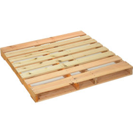 GoVets™ Stackable Open Deck Pallet New Hardwood 2-Way 48