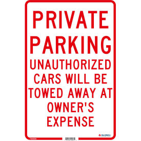 GoVets™ Private Parking Unauthorized Cars Will Be Towed.. 18x12 .040 Aluminum 231A724
