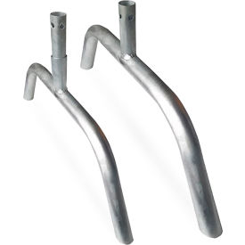 GoVets™ Bridge Barrier Feet for Crowd Control Barrier Galvanized 2/Pack 869670