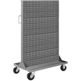GoVets™ Portable Bin & Shelf Cart W/ 2 Louvered Panels 36
