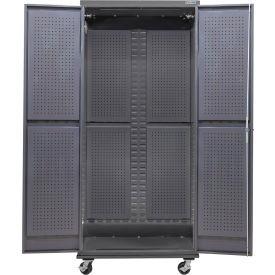 GoVets Configurable Mobile Full Pegboard Cabinet 36