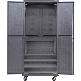 GoVets Configurable Mobile Pegboard Cabinet 36
