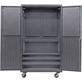 GoVets Configurable Mobile Pegboard Cabinet 48