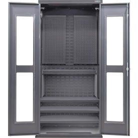 GoVets Clear-View Configurable Pegboard Cabinet 36