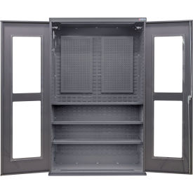 GoVets Clear-View Configurable Pegboard Cabinet 48