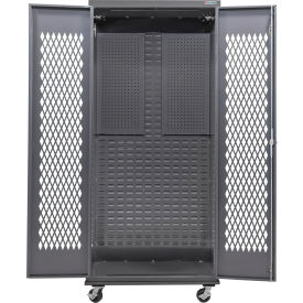 GoVets Configurable Ventilated Mobile Pegboard Cabinet 36