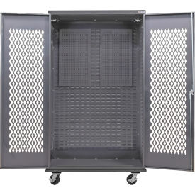GoVets Configurable Ventilated Mobile Pegboard Cabinet 48