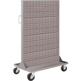 GoVets™ Portable Bin & Shelf Cart W/ 1 Louvered Panel 36