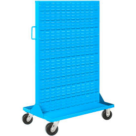 GoVets™ Portable Bin & Shelf Cart W/ 1 Louvered Panel 36