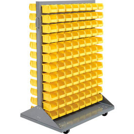 GoVets™ Double Sided Mobile Floor Rack w/ 192(C) Red Bins 36
