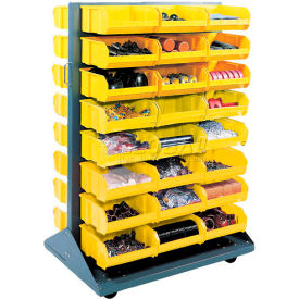 GoVets™ Mobile Floor Rack w/ 96(D) Yellow Bins 36