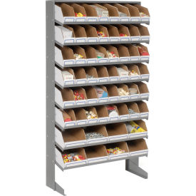 GoVets™ Floor Bin Rack - 56 Corrugated White Bins No Print 202235