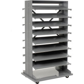 GoVets™ Mobile Double Sided Bin Rack Without Bins 216235