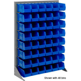 GoVets™ Louvered Bin Rack w/ 32(B) 8(E) 2(H) Blue Bins 36