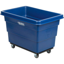 GoVets™ Plastic Bulk Box Truck 6 Bushel Steel Chassis Base Blue 310800