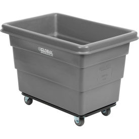 GoVets™ Plastic Bulk Box Truck 6 Bushel Steel Chassis Base Gray 310GY800