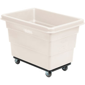 GoVets™ Plastic Bulk Box Truck 6 Bushel Steel Chassis Base White 310WH800