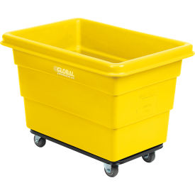 GoVets™ Plastic Bulk Box Truck 6 Bushel Steel Chassis Base Yellow 310YL800