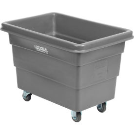 GoVets™ Plastic Bulk Box Truck 6 Bushel Direct Mount Base Gray 311GY800