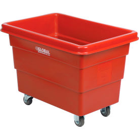 GoVets™ Plastic Bulk Box Truck 6 Bushel Direct Mount Base Red 311RD800