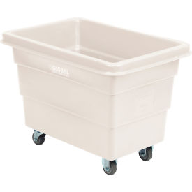 GoVets™ Plastic Bulk Box Truck 6 Bushel Direct Mount Base White 311WH800