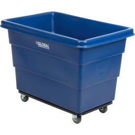 GoVets™ Plastic Bulk Box Truck 8 Bushel Steel Chassis Base Blue 312800