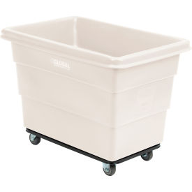 GoVets™ Plastic Bulk Box Truck 8 Bushel Steel Chassis Base White 312WH800